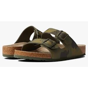 Birkenstock Arizona Desert Soil Camouflage Green Birko-Flor W 10 M 8 New